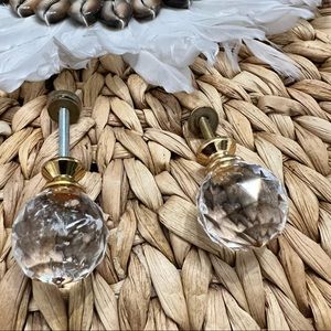 2 Crystal Anthropologie Knobs